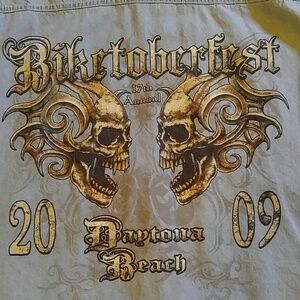 Biker's Club Button Muscle Shirt  Biketoberfest L